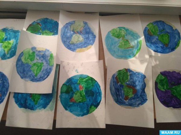 Рисование в старшей группе на тему земля