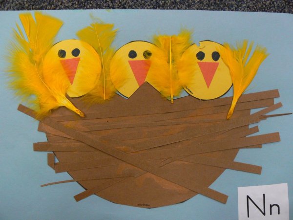 Поделка птенцы в гнезде