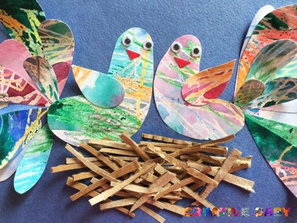 Аппликация птицы