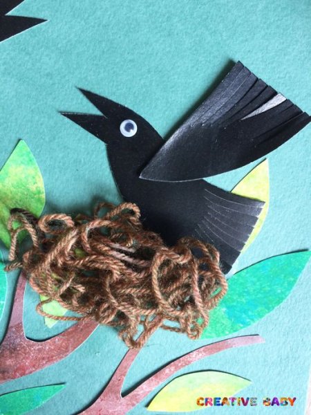 Поделка птичка в гнездышке