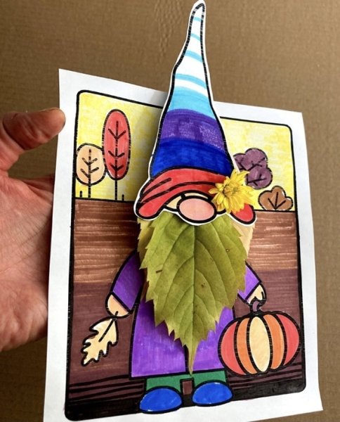 Осенний Гном аппликация