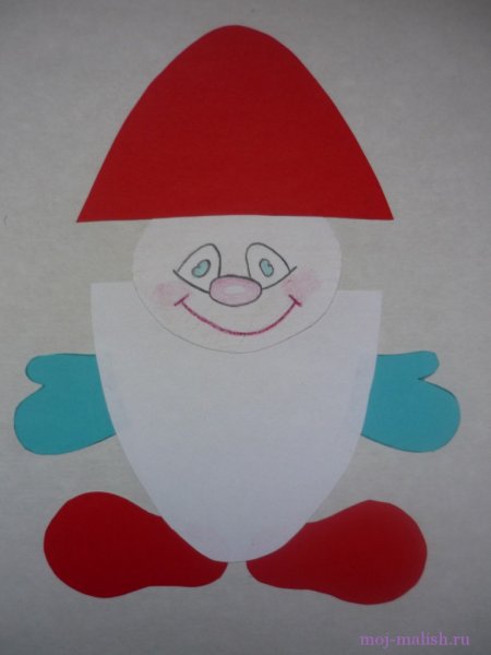 Аппликация гномики в средней группе