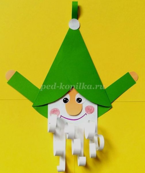 Гномики из цветной бумаги