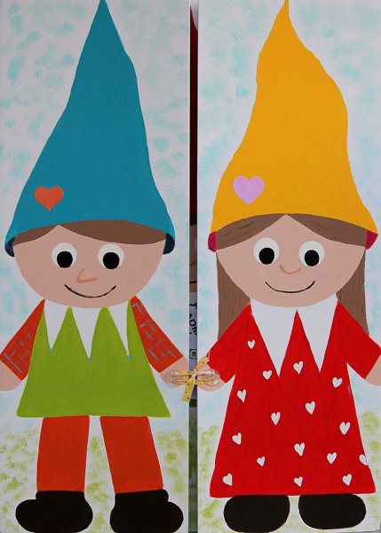 Гномики из цветной бумаги