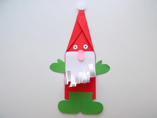 Поделка гномик из бумаги