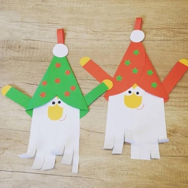 Поделка гномик из бумаги