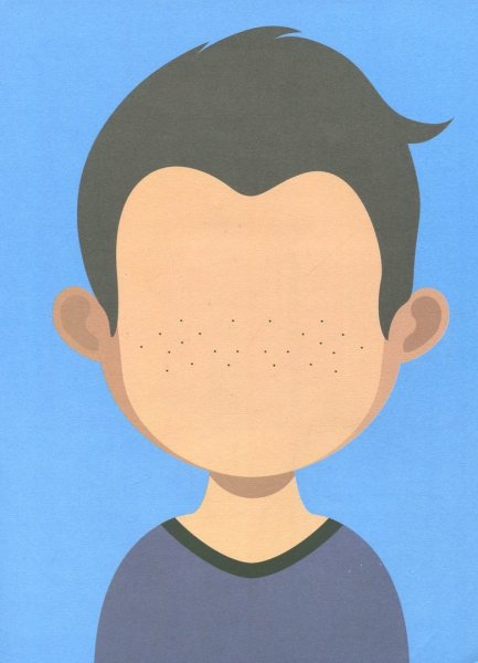 Человек без лица для детей