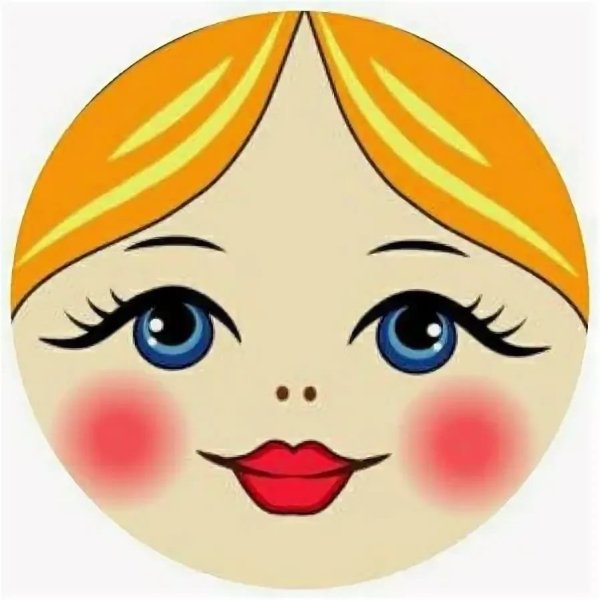 Лицо матрешки для аппликации