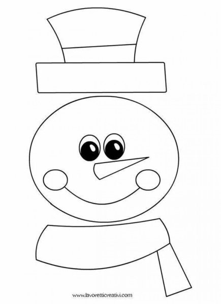 Вицо снеговика для вырезания