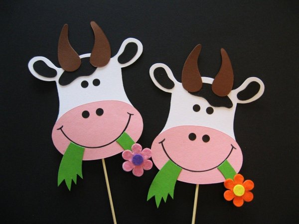 Корова поделка из бумаги