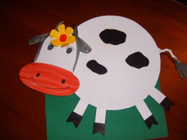 Аппликация корова в средней группе