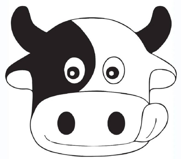 Морда коровы для маски