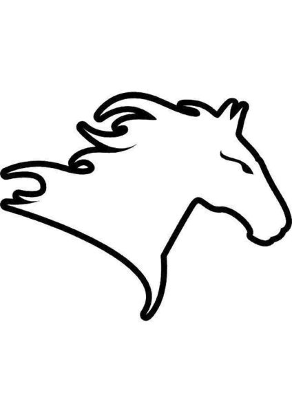 Морда лошади трафарет