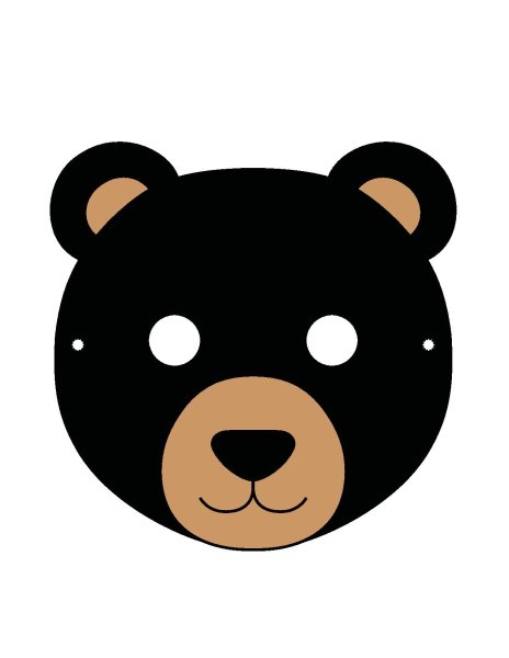 Маска медведя шаблон