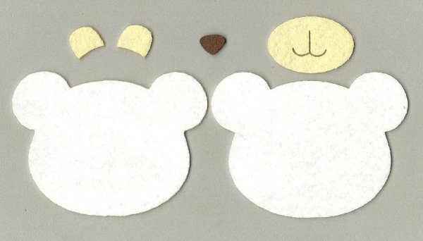 Мордочка медвежонка для аппликации