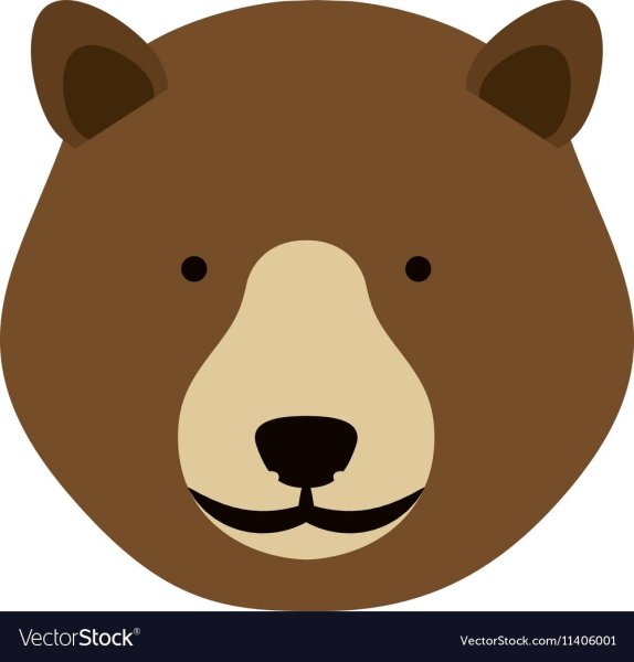 Голова медведя рисунок