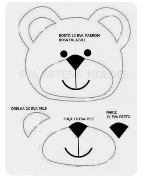 Морда медведя выкройка