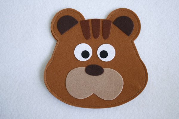 Маска медведя из фетра