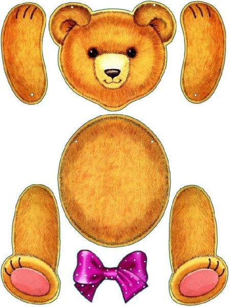 Аппликация мишка