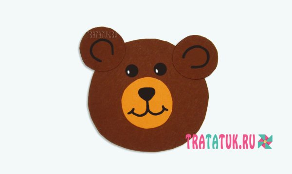 Поделка мишка из бумаги