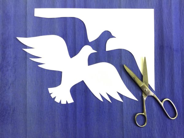 Аппликация голубь