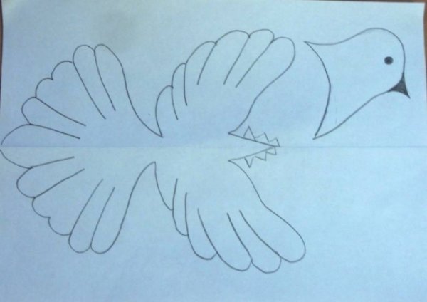 Голубь поделка из бумаги