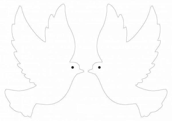 Голуби для вырезания из бумаги шаблоны