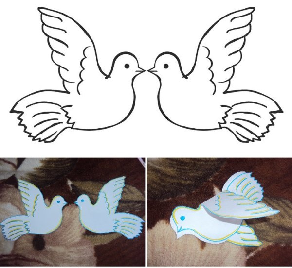Голубь из бумаги