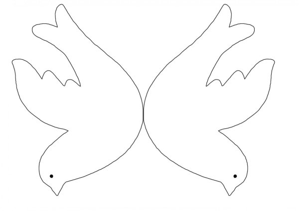 Голуби шаблоны для вырезания