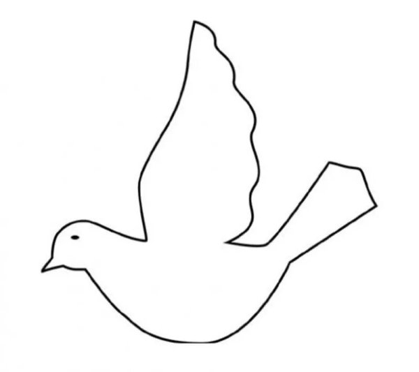 Трафарет голубя для вырезания