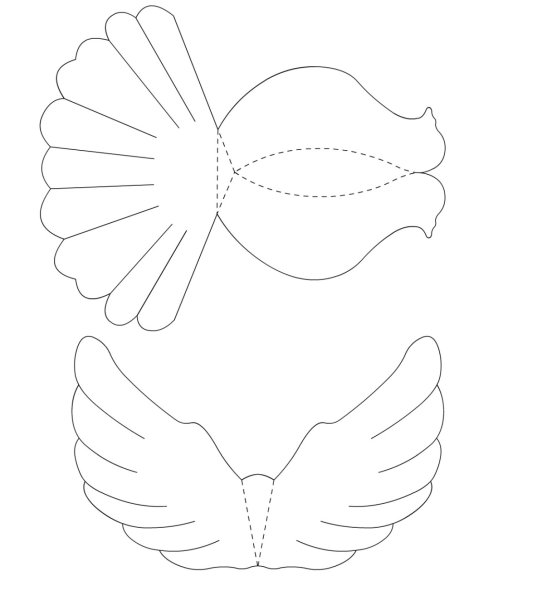 Трафарет голубя для вырезания