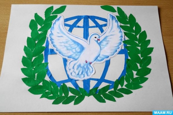 Аппликация голубь мира