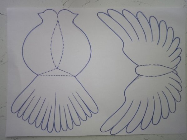 Объемный голубь