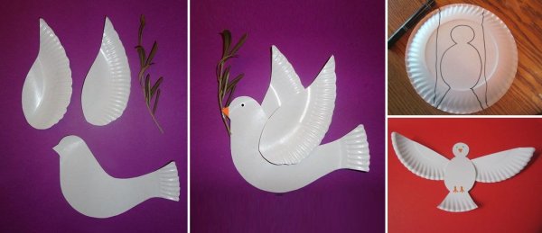 Голубь из бумаги