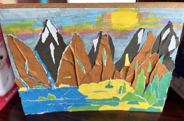 Аппликация из кусочков бумаги Обрывная аппликация