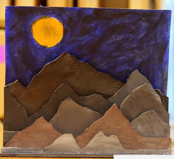 Горный пейзаж аппликация