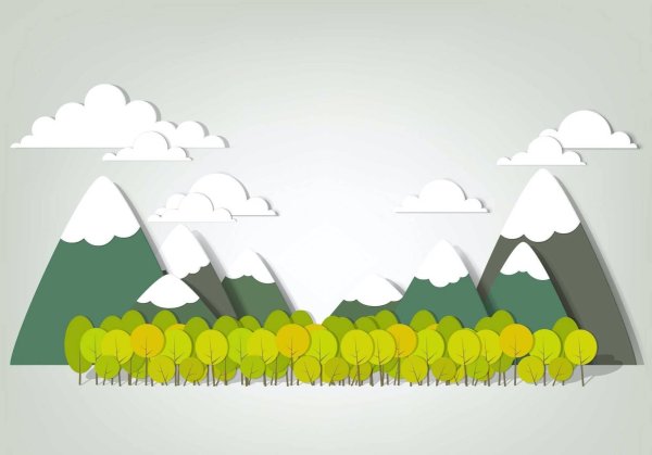 Горы из картона декорации