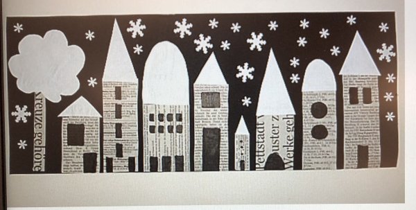 Аппликация из белой бумаги