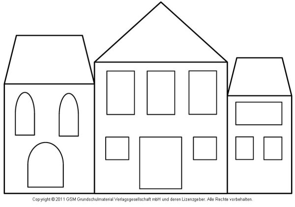 Домик трафарет