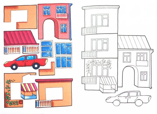 Дом аппликация для детей