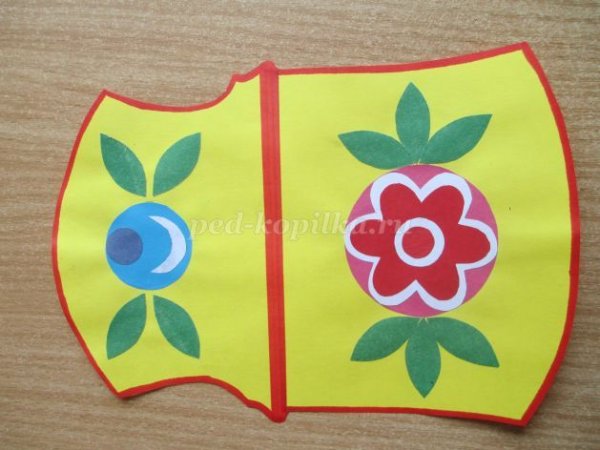 Аппликация Городецкая солонка подготовительная группа