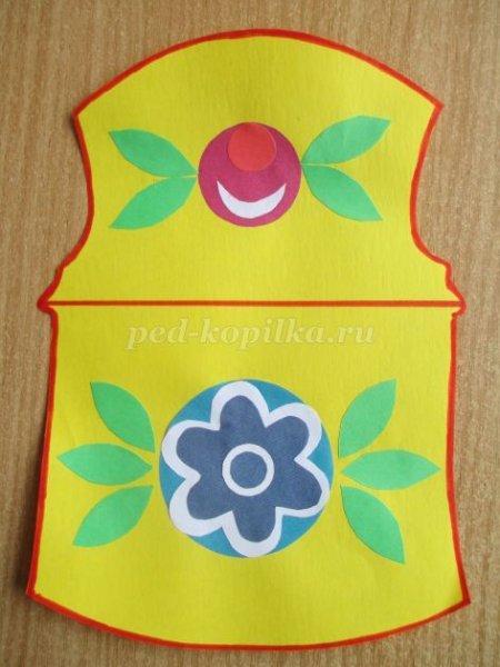 Городецкая солонка аппликация старшая группа