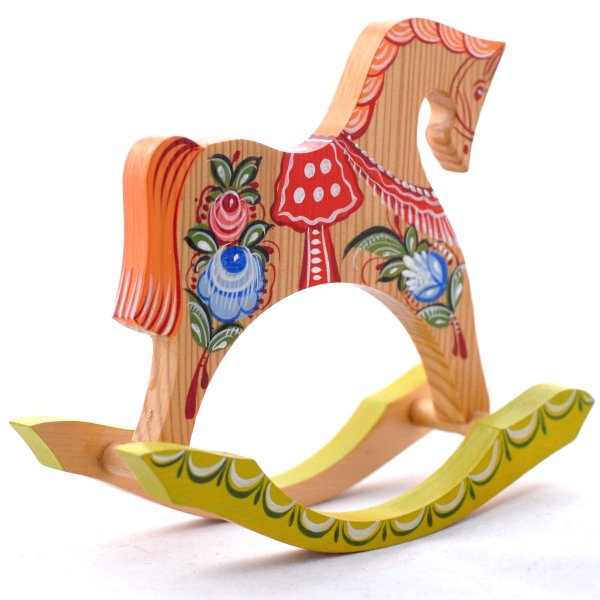 Конь качалка Городецкая роспись