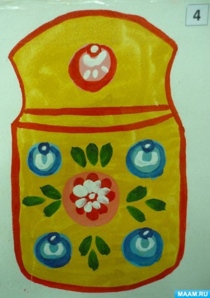 Аппликация Городецкая роспись в старшей группе