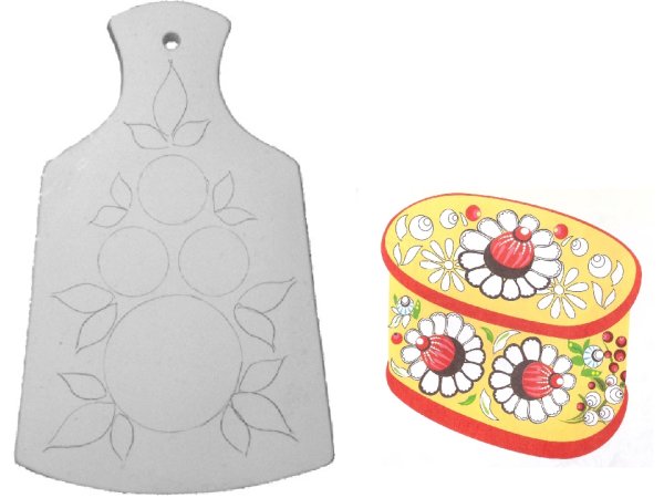 Городецкая и Хохломская роспись