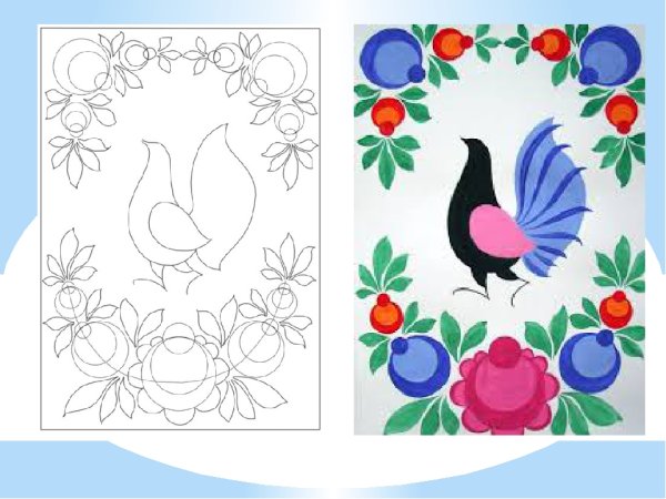 Городец роспиьс раскраска