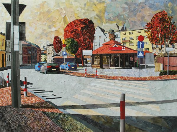 Коллаж городской пейзаж