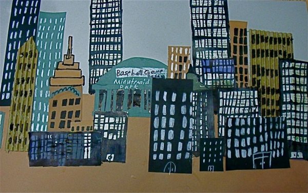 Аппликация город