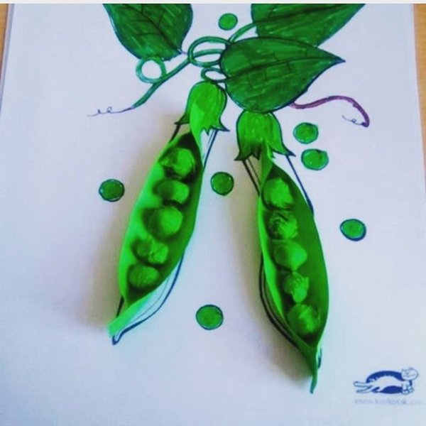 Аппликация горох