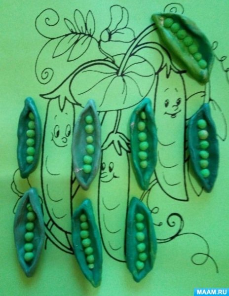 Аппликация горох